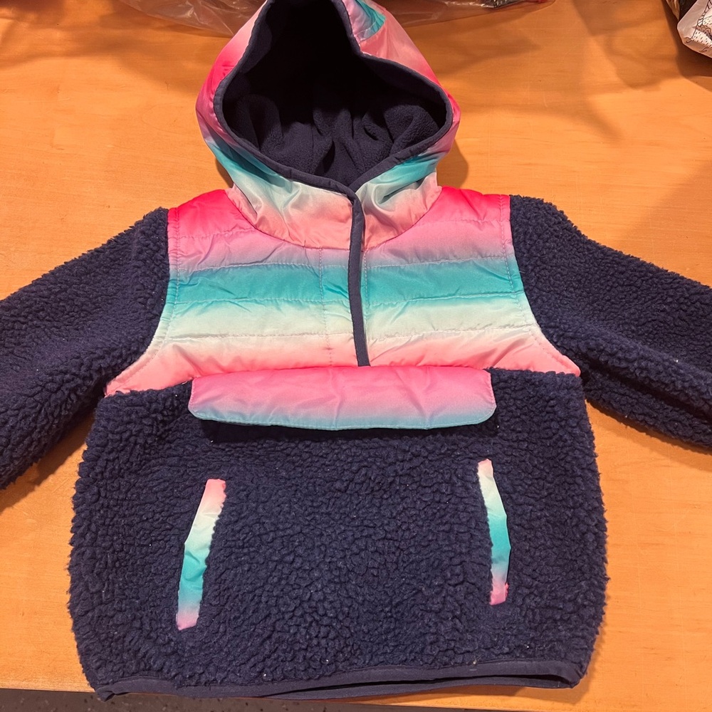1 Madison Pink and Blue Gradient Hoodie Sweatshirt